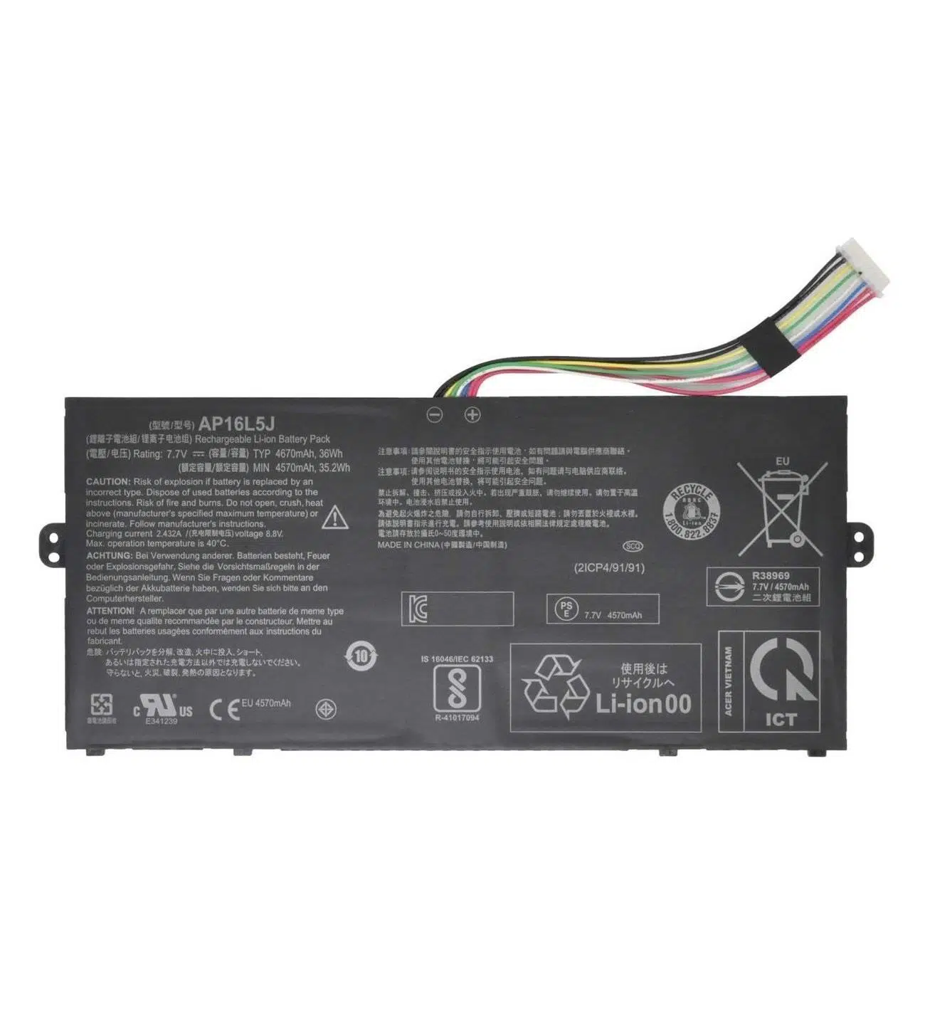 Acer Aspire SF514-52, SF514-53, AP16L5J Notebook Batarya