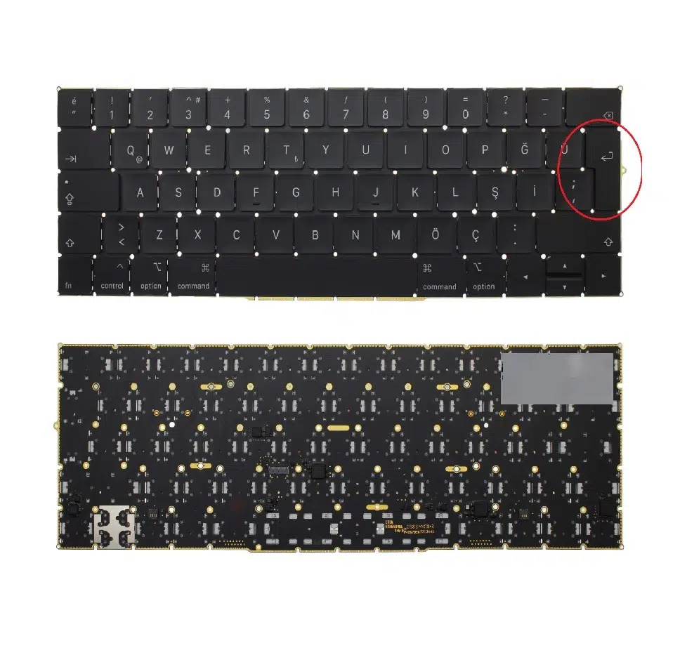 Apple MacBook Pro Touch Bar A1989, A1990 Mid 2018, Emc3214 Klavye TR Büyük Enter