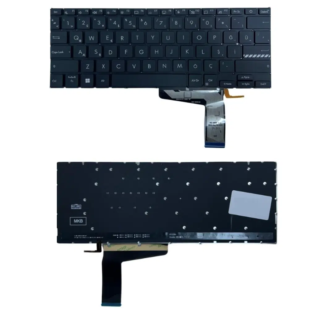 Asus ADOL14ZA Notebook Klavye Siyah TR Işıklı
