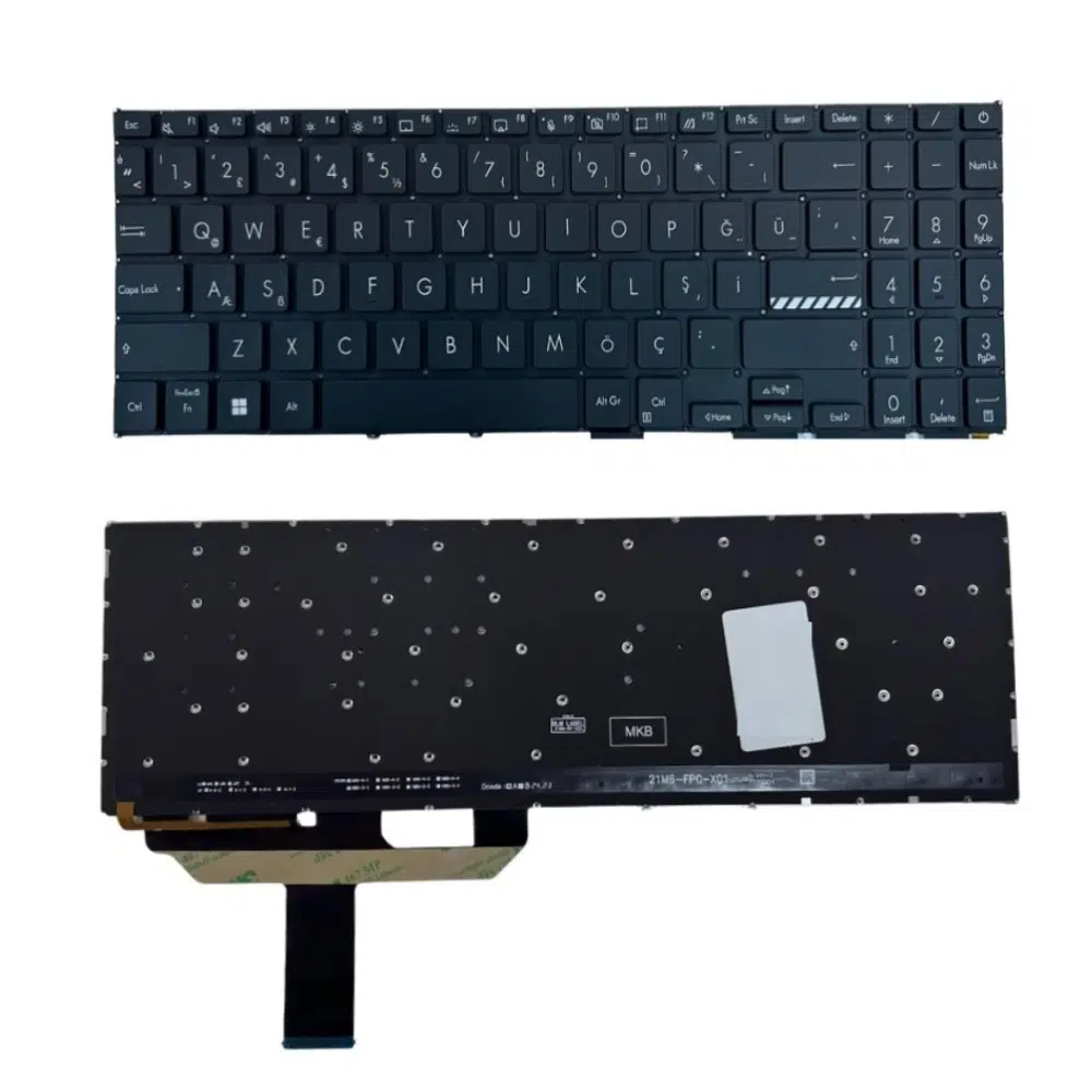 Asus M1502l M1502 I Notebook Klavye Siyah TR Işıklı