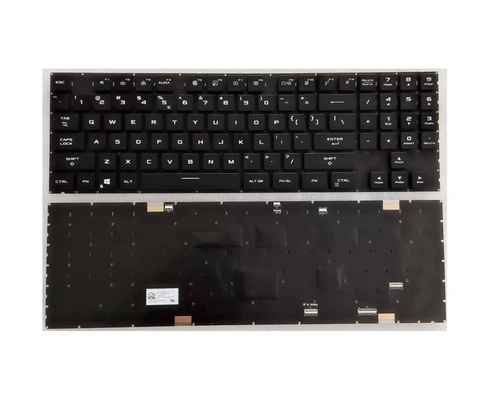 Asus G733ZX G733ZS G733QX G733CX G733QR Klavye Siyah TR