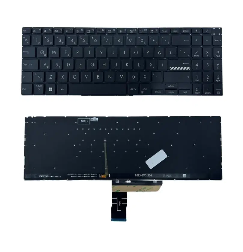 Asus D6500Q Notebook Klavye TR Işıklı