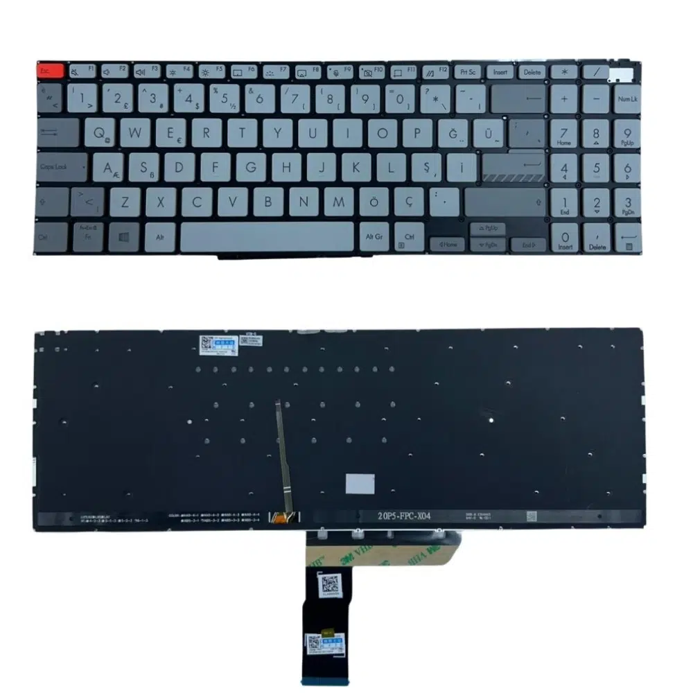 Asus M7600Q Klavye Gümüş TR Işıklı