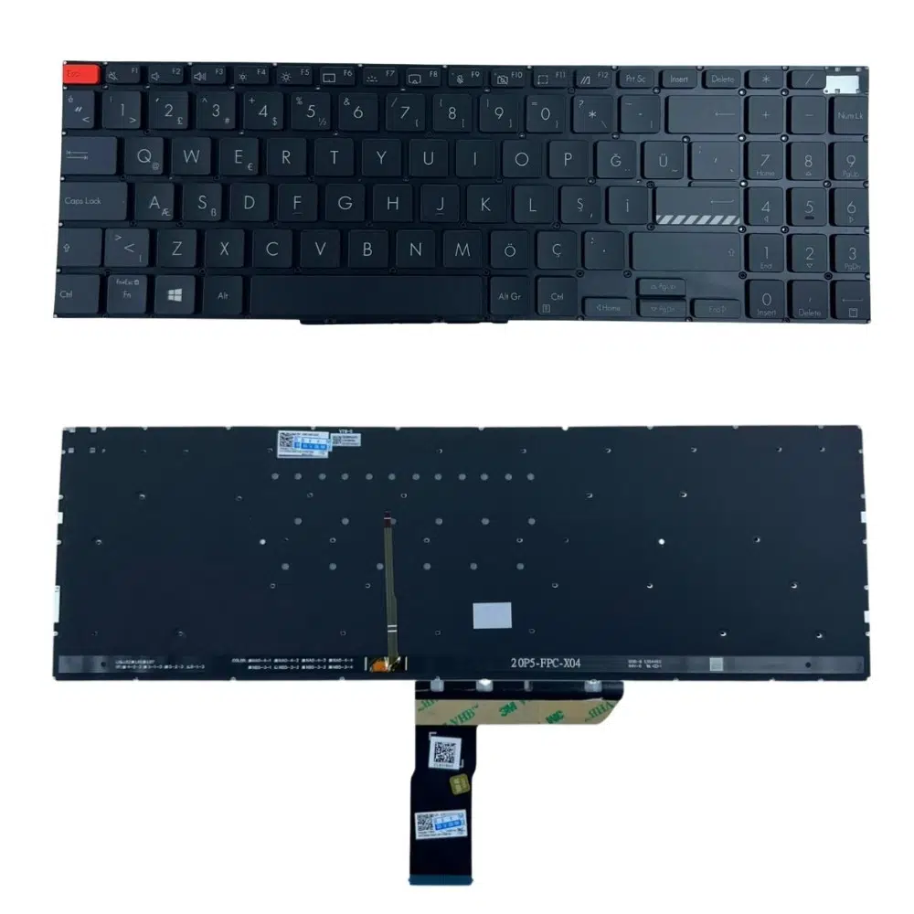 Asus Vivobook Pro 16X Oled M7600QC-L2045A4 Klavye Siyah TR Işıklı