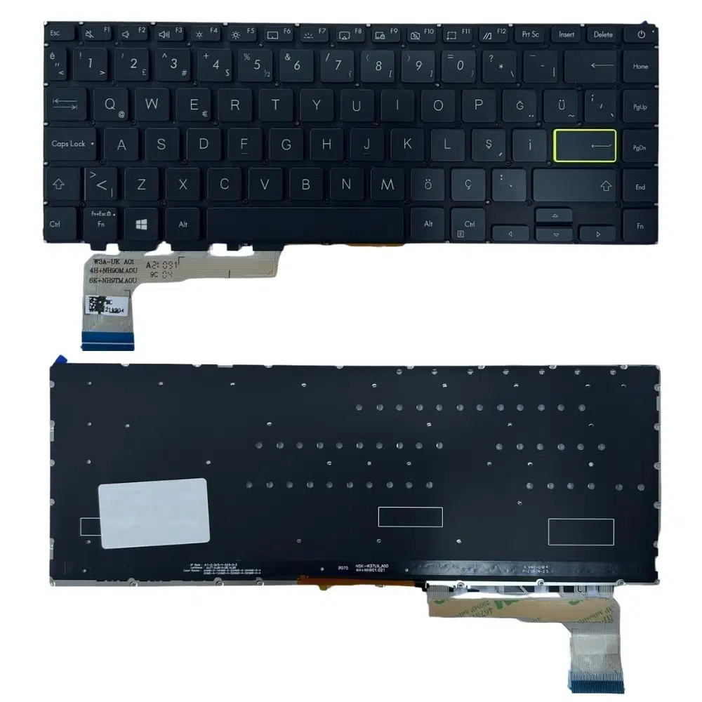 Asus X435E, X435EA, K435E, R435E, S435E NSK-W3ABU Klavye Siyah TR