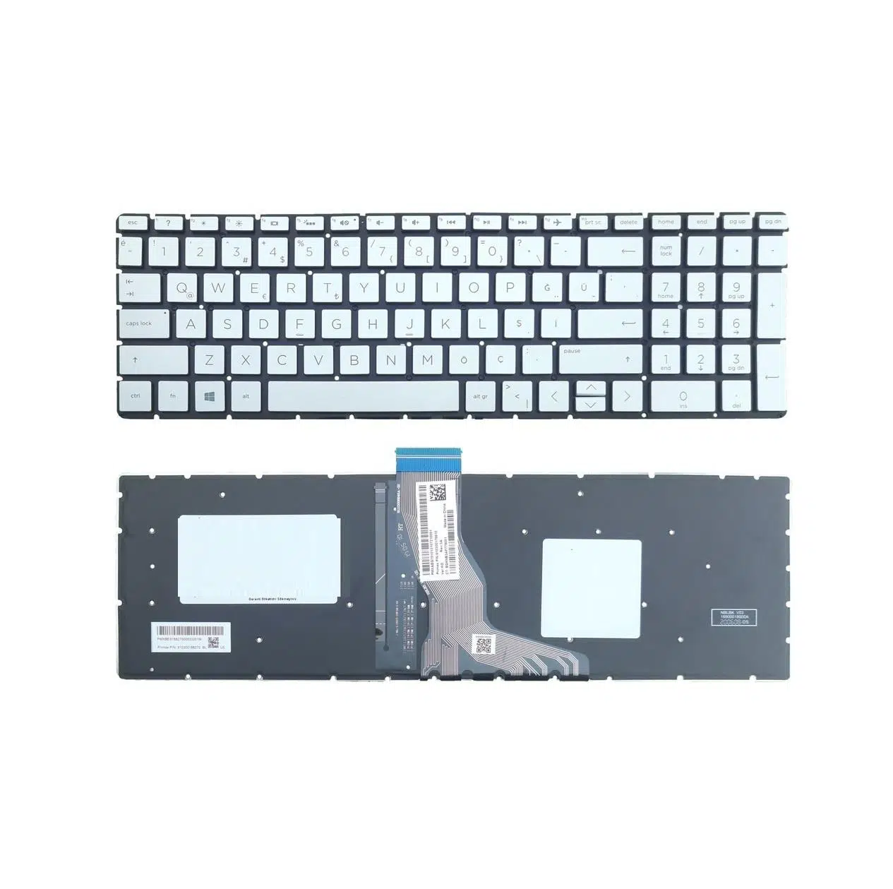 Hp Pavilion 15-cb009nt Klavye Gümüş TR Işıklı