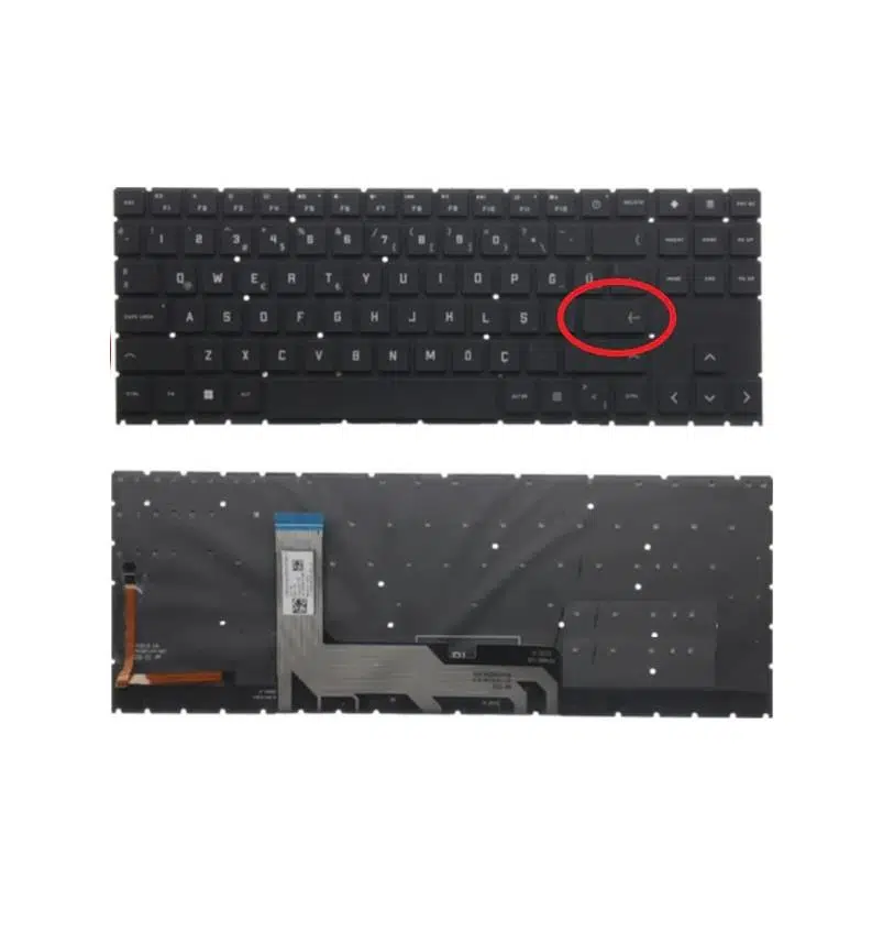HP Omen 15-EN Klavye Tuş Takımı Siyah TR RGB Işıklı