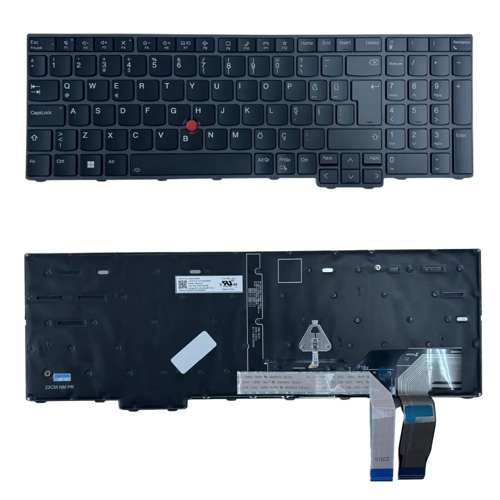Lenovo ThinkPad P16s Gen 1 Type 21BT 21BU Notebook Klavye TR Işıklı