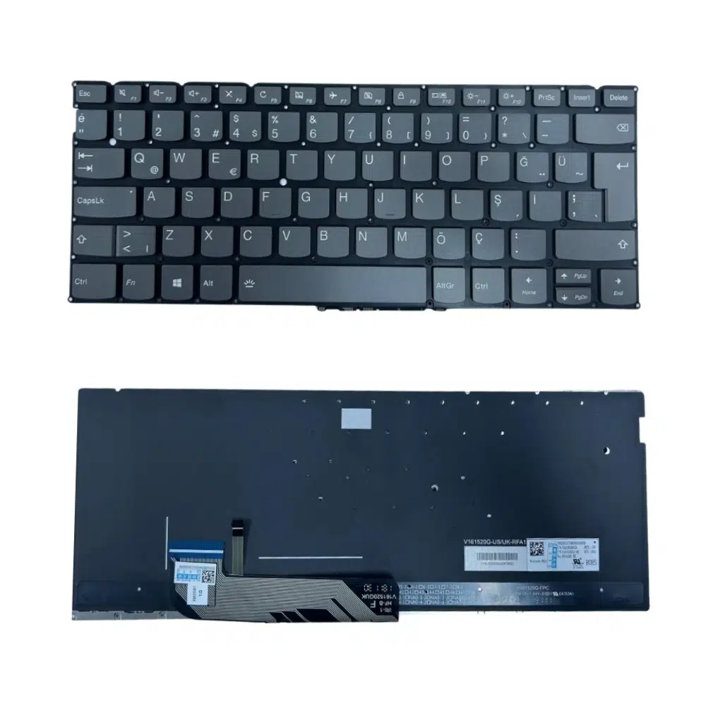 Lenovo ideaPad 730s-13IWL Notebook Klavye Füme TR Işıklı