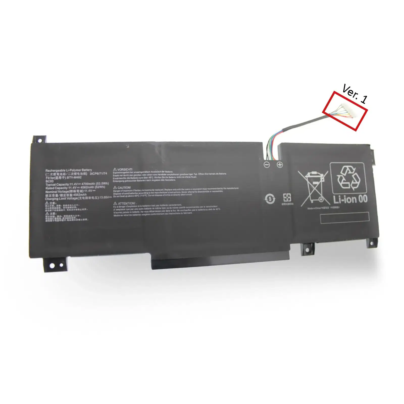 Msi BTY-M492 GL66 GL76 GF66 GF76 A17 Batarya Pil Ver.1