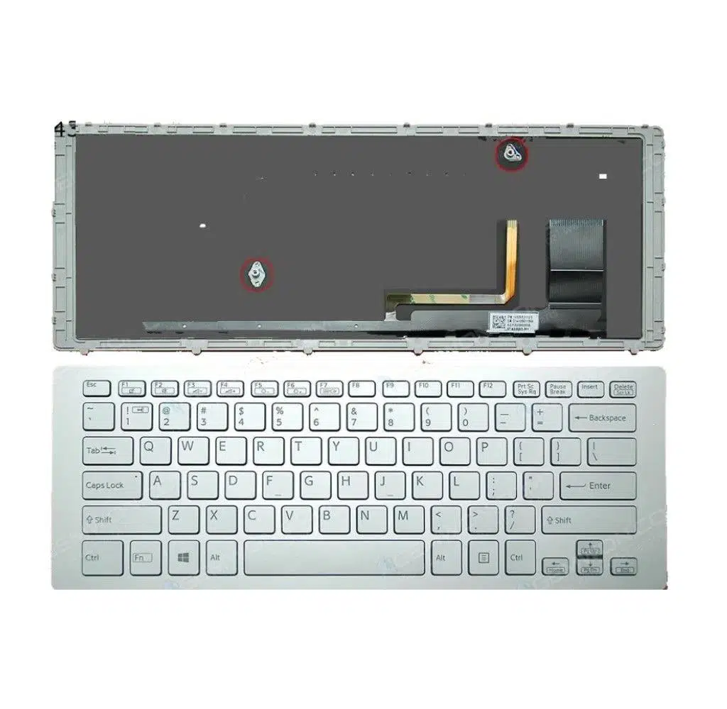 Sony Vaio 149265211US Klavye Gümüş TR Işıklı